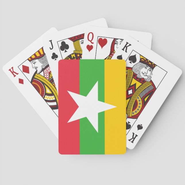 Myanmar Flagga Casinokort (Baksidan)