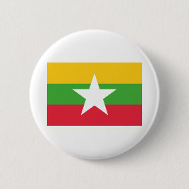 Myanmar Flagga Knapp