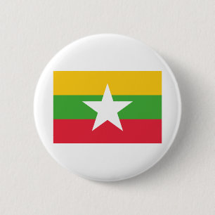 Myanmar Flagga Knapp