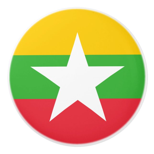 Myanmar Flagga Knopp (Framsidan)