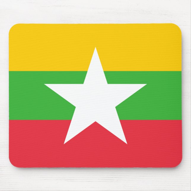 Myanmar Flagga Musmatta (Framsidan)