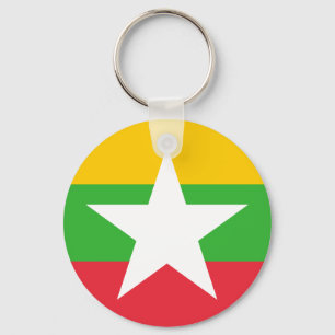 Myanmar Flagga Nyckelring