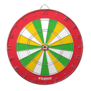 Myanmar Flagga Patriots Bullseye Darttavla