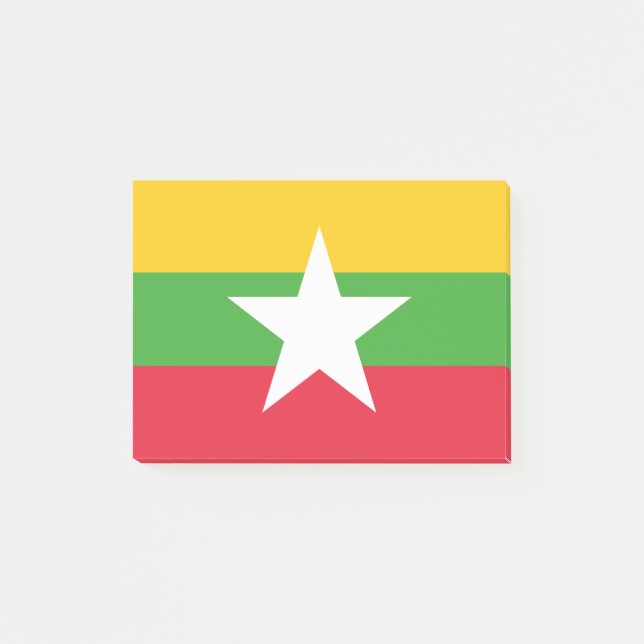 Myanmar Flagga Post-it Block (Framsida)