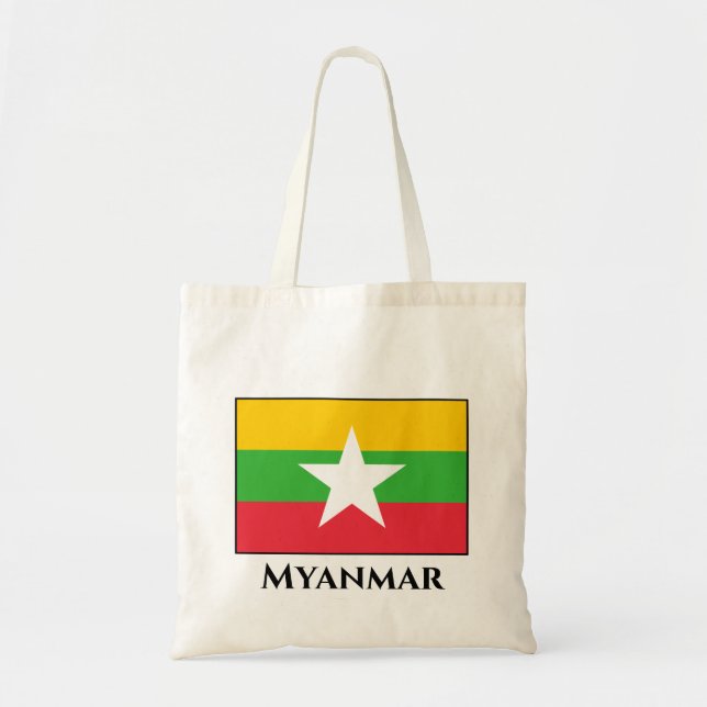 Myanmar Flagga Tygkasse (Framsidan)