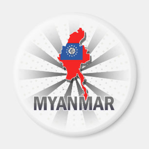 Myanmar flaggakarta 2,0 magnet