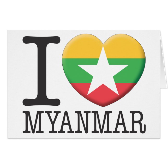 Myanmar Hälsningskort (Framsidan Horizontal)
