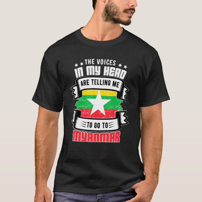 Myanmar i mitt huvud t shirt (Framsida)