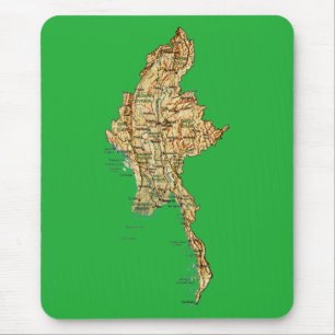 Myanmar karta Mousepad Musmatta