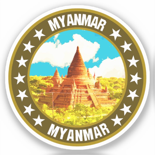 Myanmar Klistermärken (Framsida)