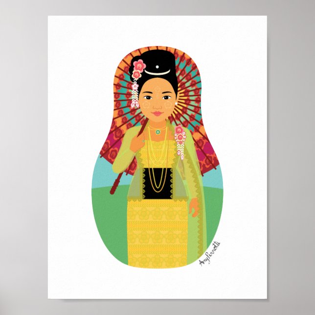 Myanmar Matryoshka Poster (Framsidan)