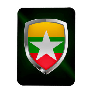 Myanmar metallisk Emblem Magnet
