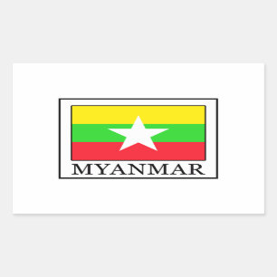 Myanmar Rektangulärt Klistermärke