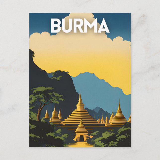 Myanmar Resa Vykort (Framsida)