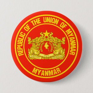 Myanmar Round Emblem Knapp