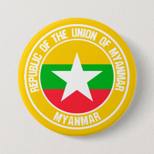Myanmar Round Emblem Knapp