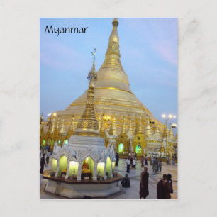myanmar shwedagon vykort