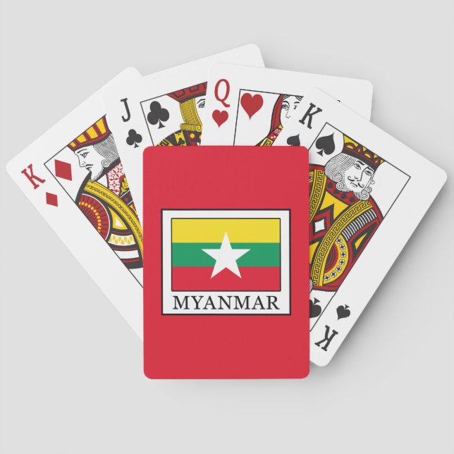 Myanmar Spel Kort (Baksidan)
