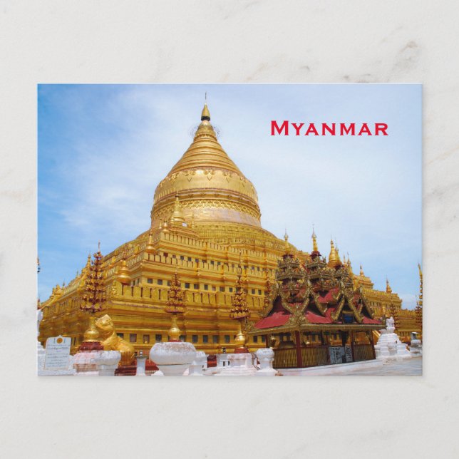Myanmar Vintage resor Turism Add Vykort (Framsida)