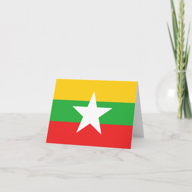 Myanmars flagg Notekard Kort (Framsida)