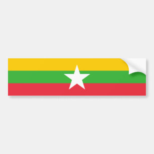 Myanmars flagga bildekal