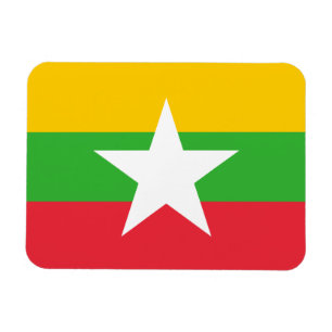 Myanmars flagga magnet