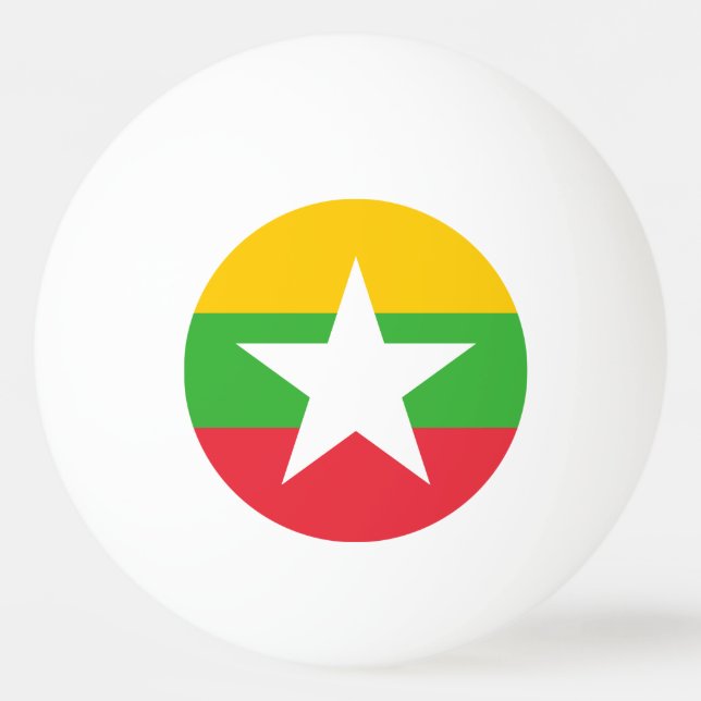 Myanmars flagga pingisboll (Baksidan)