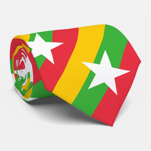 Myanmars flagga slips (Rullad)