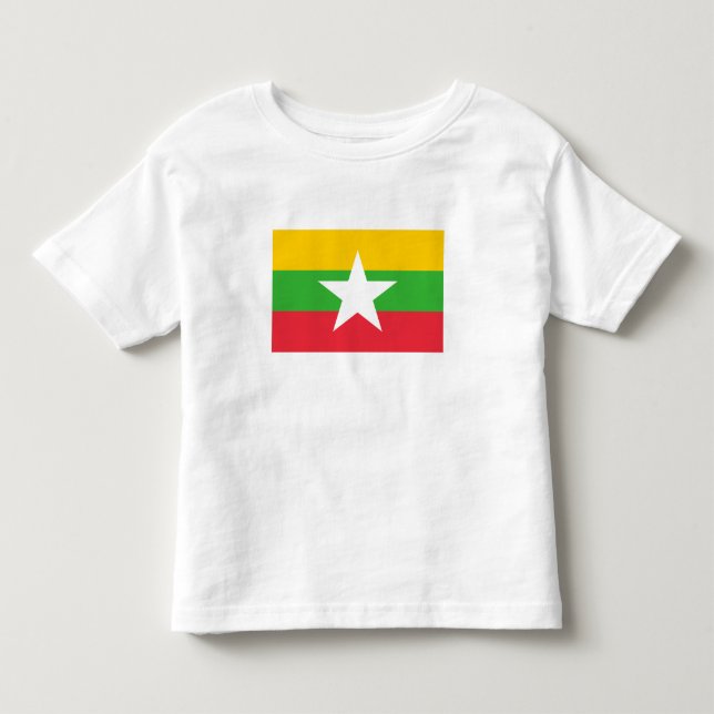 Myanmars flagga t shirt (Framsida)
