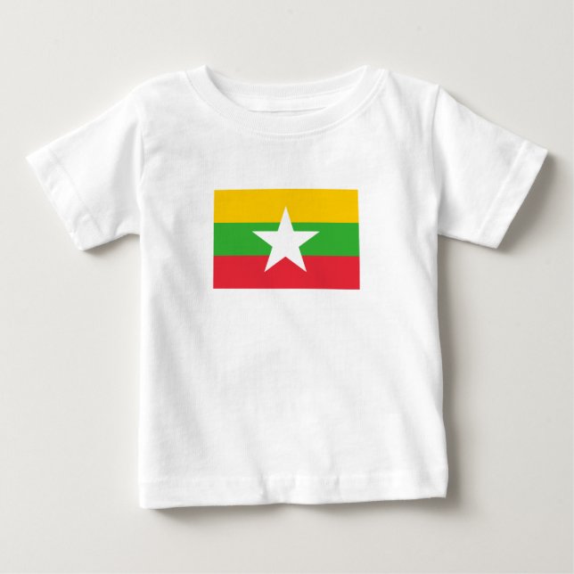 Myanmars flagga t shirt (Framsida)