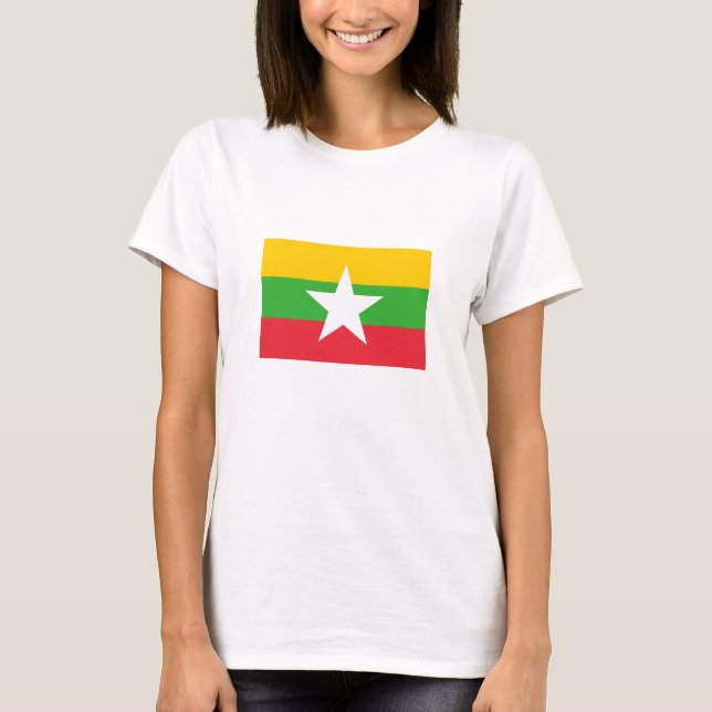 Myanmars flagga t shirt (Framsida)