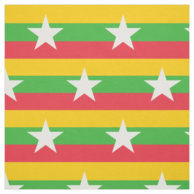 Myanmars flagga tyg (Provkarta)