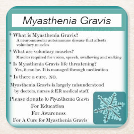 Myastenia Gravis Medvetenhet Underlägg Papper Kvadrat