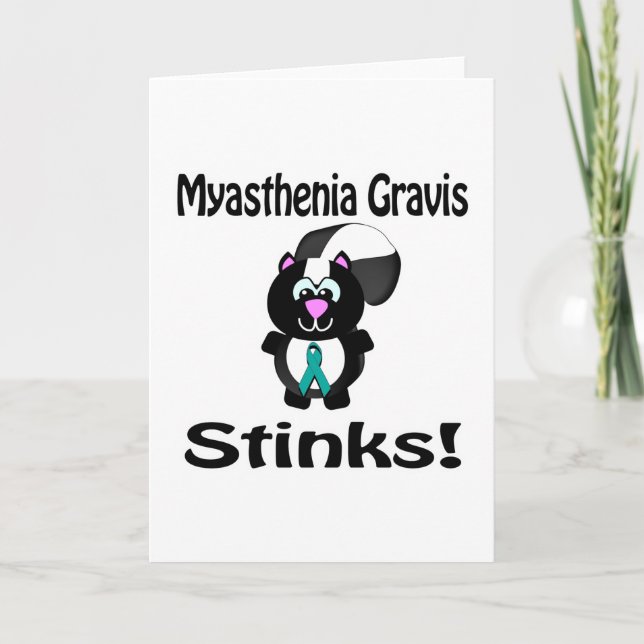 Myastenia Gravis Stinks Skunk Awareness Design Kort (Framsida)