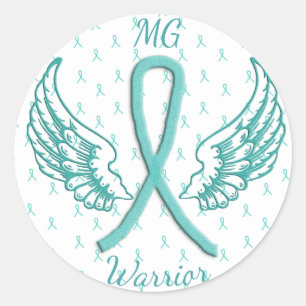 Myasthenia Gravis Angel Vingar Warrior Sticker Runt Klistermärke