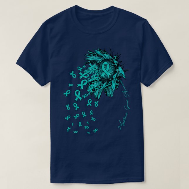 Myasthenia Gravis Awareness Awareness Sunblommri T Shirt (Design framsida)