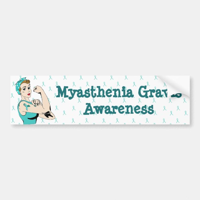 Myasthenia Gravis Awareness Bumper Sticker Bildekal (Framsidan)