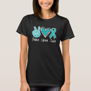 Myasthenia Gravis Awareness Month Teal Peace Kärle T Shirt