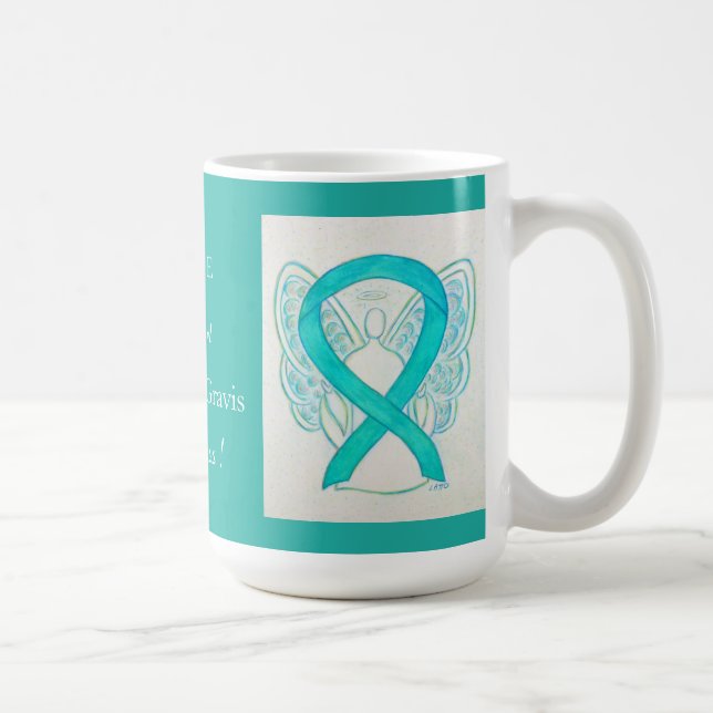 Myasthenia Gravis Awareness Ribbon Angel Mugg (Höger)