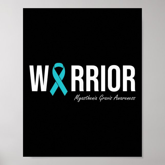 Myasthenia Gravis Awareness Teal Ribbon Poster (Framsidan)