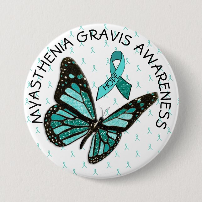 Myasthenia Gravis Hope Awareness Butterfly Knapp (Framsida)