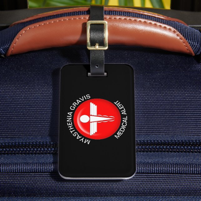 MYASTHENIA GRAVIS Medical Alert Bagagebricka (Framsida Insitu 2)