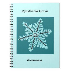 Myasthenia Gravis-medvetenhet Teal Logo Anteckning Anteckningsbok