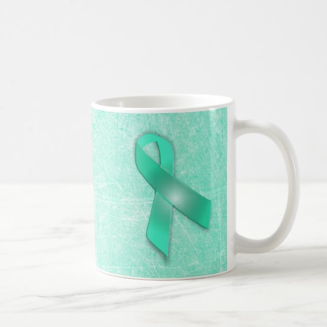 Myasthenia Gravis MG Awareness Coffee Mugg Teal (Höger)