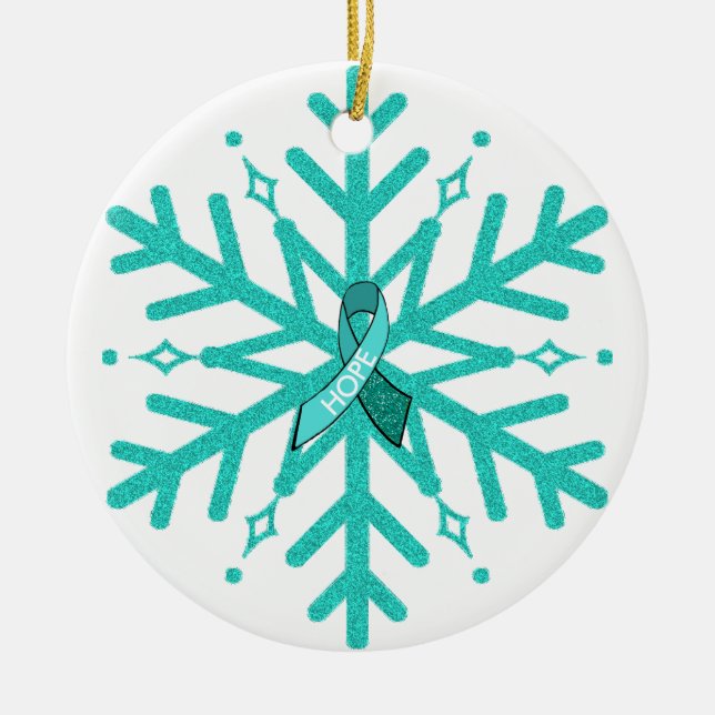 Myasthenia Gravis Snowflake jul Ornament (Framsidan)