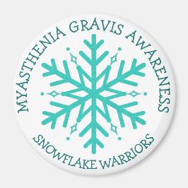 Myasthenia Gravis Snowflake Warrior Magnet