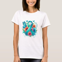 Myasthenia Gravis Teal Awareness Ribbon T Shirt