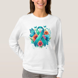 Myasthenia Gravis Teal Awareness Ribbon T Shirt