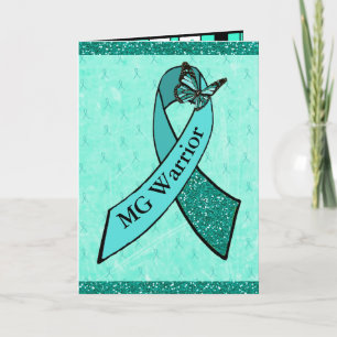 Myasthenia Gravis Warrior Greeting Card för vän Kort