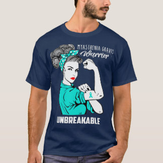 Myasthenia Gravis Warrior Obrytbar medvetenhet T Shirt
